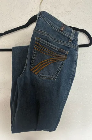 Brown Embroidered 7 for all mankind Jeans BOOTCUT thumbnail 1