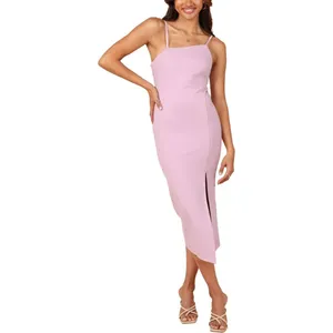 NWT Petal & Pup Womens Size 10 Light Purple Zahra Asymmetric Neck Midi Dress NEW thumbnail 2