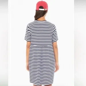 Pomander Place Tuckernuck Women's Navy Striped Zoe Mini Tee Dress T-Shirt Size S thumbnail 2