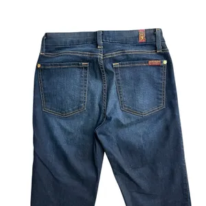 7 For All Mankind Dark Indigo Mid Rise Kimmie Boot Jeans thumbnail 8