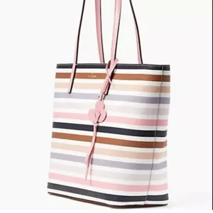 ⛔️SOLD⛔️Authentic Kate Spade leather stripes tote thumbnail 6