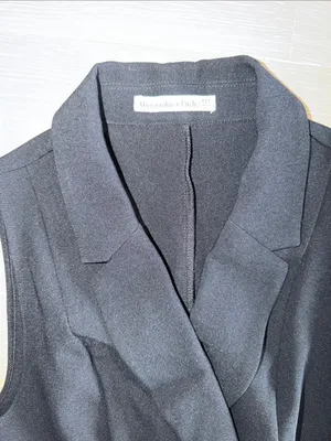 Abercrombie Sleeveless Black V-Neck Tailored Dress thumbnail 2