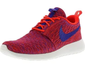 Nike Womens Roshe One Run Flyknit Red/Violet Sneakers 6.5 thumbnail 1