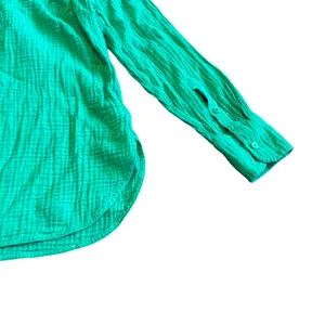 J. Crew Re-Imagined Classic Fit Gauze Button-Down Shirt Green Size 4 Women's thumbnail 6