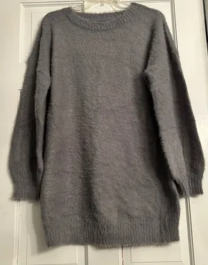 Oversized Cozy Gray Women's Sweater thumbnail 1