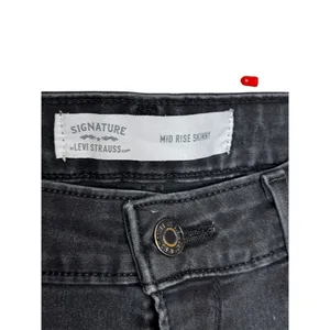 Signature by Levi's Women's Jeans Mid-Rise Skinny‎ Stretch Dark Denim Size 31 thumbnail 5