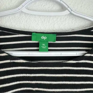 Dip black and white stripe long sleeve shirt with front pocket, size L / XL thumbnail 4