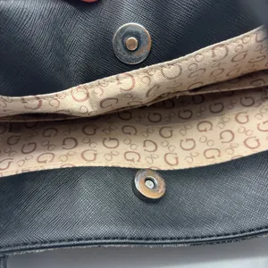 Guess Black Saffiano Faux Leather Embossed Logo Tote Bag Shoulder Purse thumbnail 3