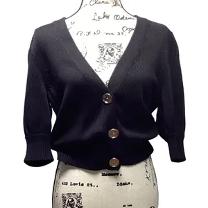 Michael Michael Kors short waist snap front cardigan Black Size Medium thumbnail 1
