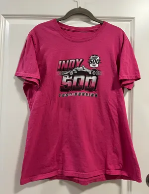 Indy 500 Tee Pink Size M thumbnail 1