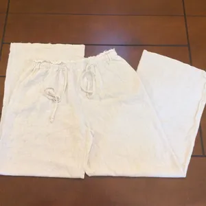Miou Muse linen blend wide leg linen pant thumbnail 3