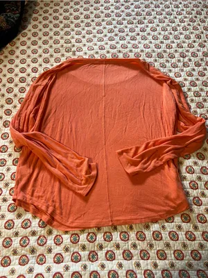 EUC Aerie Ribbed Coral Pink Long Sleeve Shirt size XL thumbnail 3