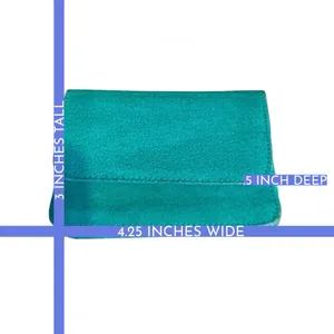 Vintage 1990'S Lillian Vernon Teal.Green Suede Change Purse Wallet thumbnail 12