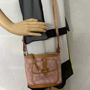 Dooney & Bourke Light Red Tan Fabric Crossbody Bag thumbnail 9