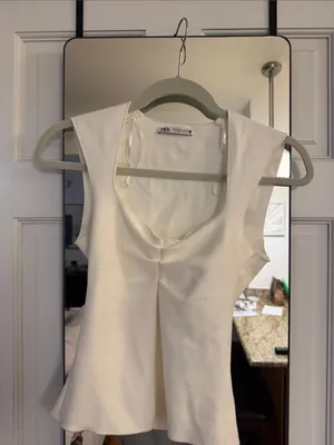 Zara Cream Fitted Top thumbnail 2