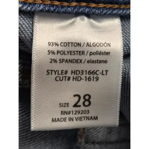 OAT New York High Rise Wide Leg Size 6/28 Frayed Hem Stretch Jeans P0054 thumbnail 4