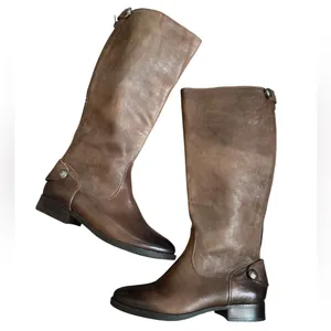NWOT‎ Arturo Chiang Brown Ombré Leather Fierce Riding Boots Tall Size 7.5 thumbnail 4