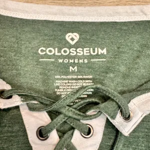 Colosseum Michigan State Spartans Lace‎ Front Raglan Shirt Green Medium M thumbnail 4