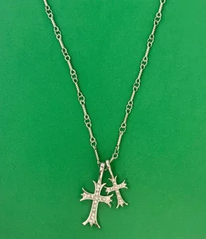 Cross Pendant Necklace for Men Women,Streetwear Hip Hop Unisex Necklace thumbnail 1