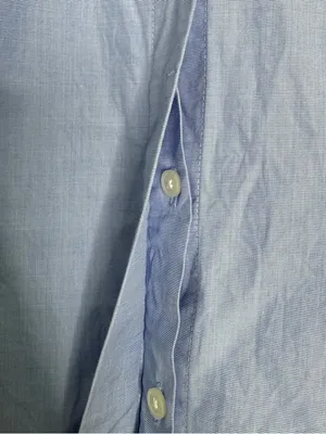 Everlane Light Blue Mandarin Collar Womens Shirt Size 0 Popover Button Down thumbnail 6