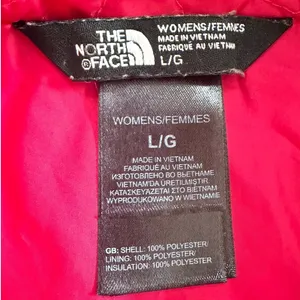 The North Face Womens Quilted Full Zip Vest Pink Raspberry Large L Insulated thumbnail 3