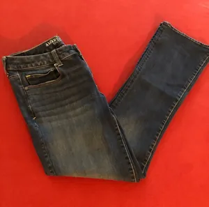 American Eagle skinny kick bootcut flare blue jeans Size 8 thumbnail 1