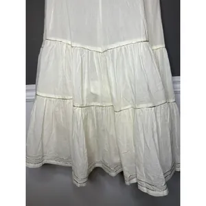 Source Unknown White Tiered Flowy Maxi Dress Womens 36 Sleeveless V Neck Boho Summer Casual thumbnail 3