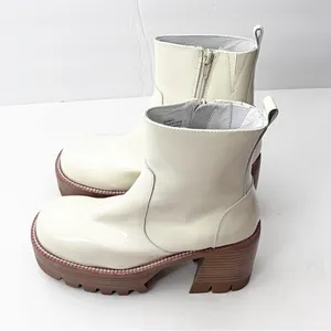 JEFFREY CAMPBELL Quavo Ice Crinkle Patent Leather Chunky Heel Platform Boots 6 thumbnail 6