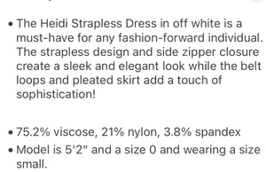 These Three Boutique Dress White Strapless Ruffle thumbnail 5