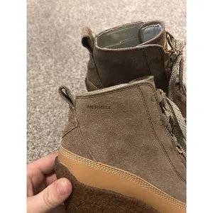Merrell Tremblant Womens 7.5 Brown Leather Lace Up Wedge minimalist‎ Ankle Boots thumbnail 2