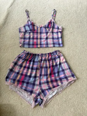 Shein Plaid Pajama Set thumbnail 2
