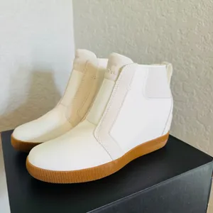 Sorel Out N About‎ Wedge Leather Bootie, Ankle Boots White/Sea Salt, Size 8, NWT thumbnail 11
