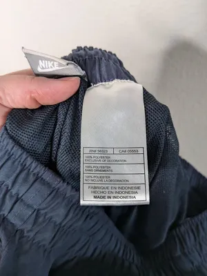 Nike Womens Navy Blue Windbreaker y2k retro Pants split seam Small track pant thumbnail 10