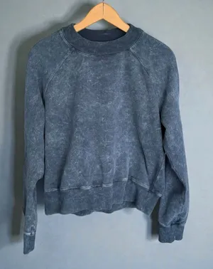 lululemon athletica Mineral Washed Crewneck Sweatshirt‎ - Charcoal thumbnail 1