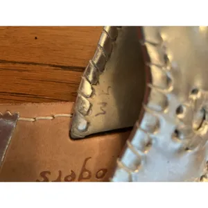 Jack Rogers Women’s Silver Metallic Leather Slide Sandals Slip-On US 7 thumbnail 7