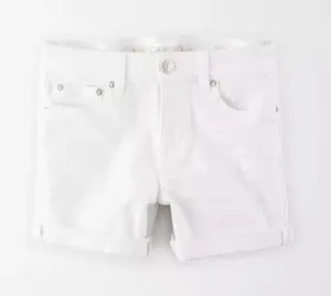 White Denim Midi Shorts thumbnail 2