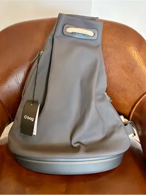 O bag Rubberized Backpack With Grey Body and Trim Unisex Med sized Bag NWT thumbnail 1