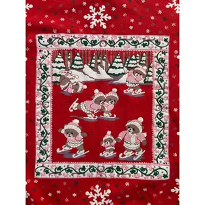 Vintage 90s Spumoni by Franko Christmas Skating Bears Sweatshirt Women's Medium thumbnail 12