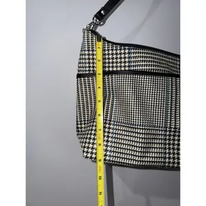Vintage Lauren Ralph Lauren Houndstooth Zippered Purse Bag Detachable Strap M thumbnail 4