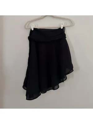 Princess Polly Evanescence Asymmetrical Midi Skirt in Black thumbnail 7