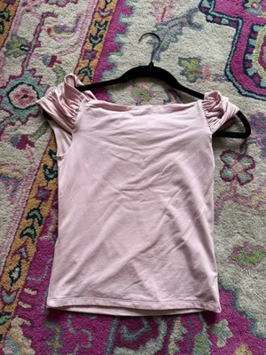 Abercrombie modal Blend pink off the shoulder top thumbnail 3