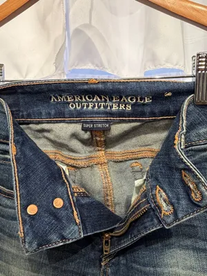 American Eagle Outfitters Juniors Dark Blue Cropped Slim Straight Jeans Size 0 thumbnail 5