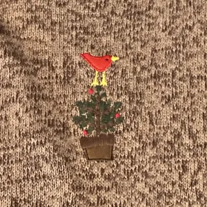 Vintag Bobbie Brooks Sweater Vest Sz XL 14/16 Winter Snowman Cardinal North Pole thumbnail 5