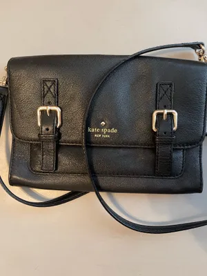 Vintage Kate Spade Purse Leather Black thumbnail 2