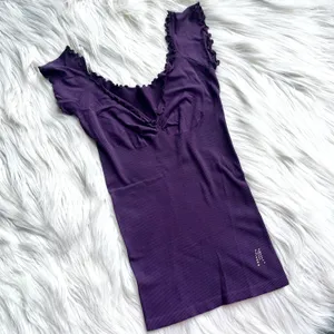 Marciano Guess 2000's Purple/Plum Seamless Off the Shoulder Top thumbnail 1