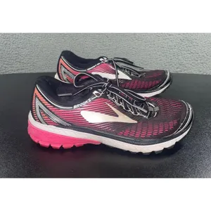 Womens Brooks‎ Ghost 10 Cloud Cushion Athletic Running Shoes Size 7.5 Black Pink thumbnail 4