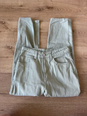 SheIn Light Sage Green Jeans thumbnail 2