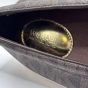 Michael Kors MK Logo Slip On Sneakers Brown PVC Size 8M Women's Luxury Casual thumbnail 6