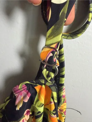 Hurley Tropical Floral Scoop One-Piece - Black & Yellow thumbnail 4