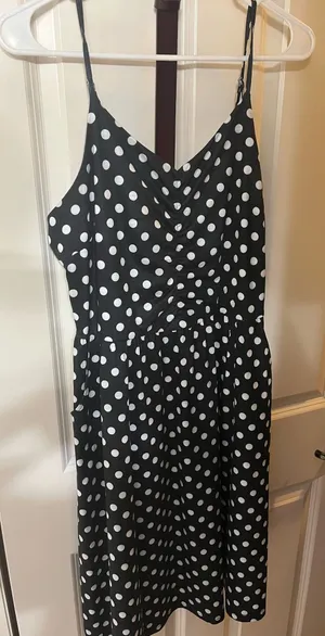 Yathon black & white polka dot dress thumbnail 1